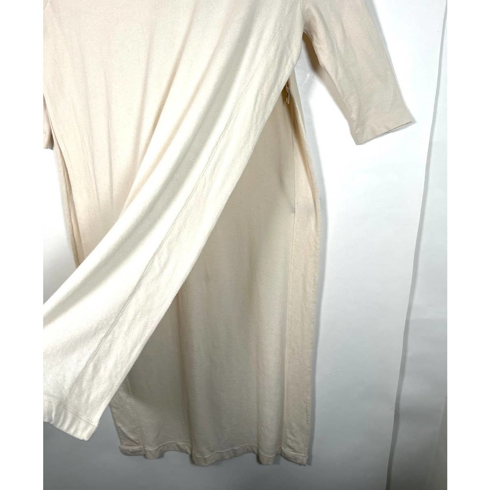 We The Free People Bad Girls Tunic Top S Cream Knit High Low Slit Short Sleeve - Picture 4 of 8